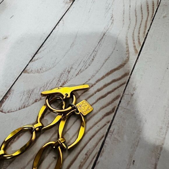 Anne Klein Gold Tone Chain Link Necklace - Picture 3 of 5